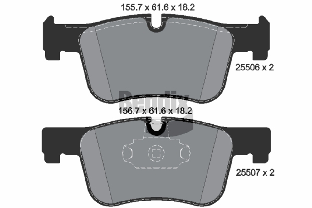 BENDIX Braking - BPD1122-BEN - Brake Pad Set, disc brake