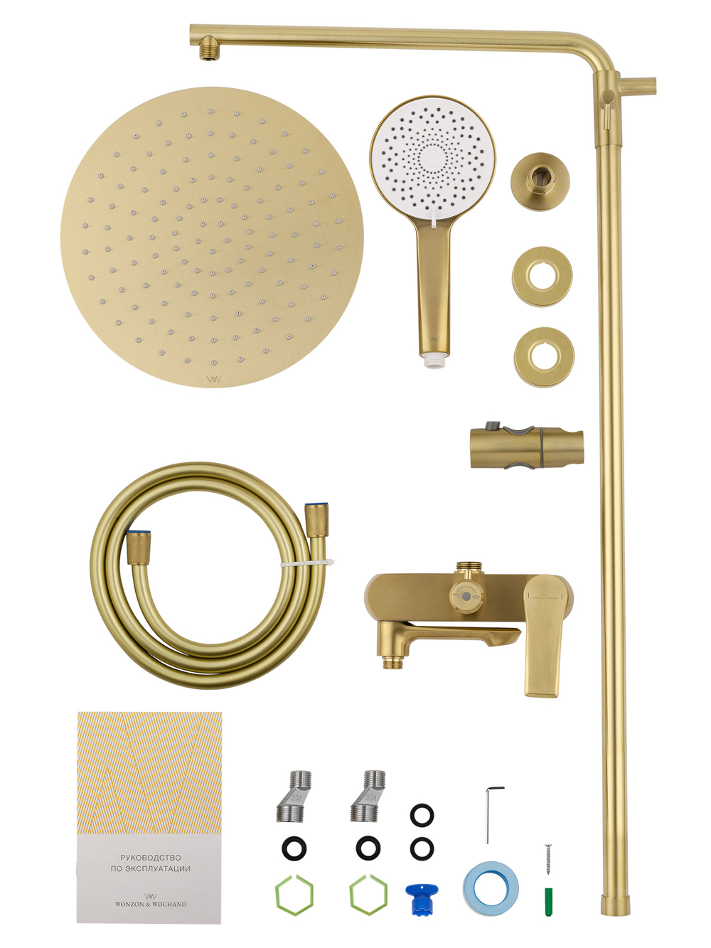 Душевая система WONZON & WOGHAND BRILLIANT, Брашированное золото (WW-88047079-BG)