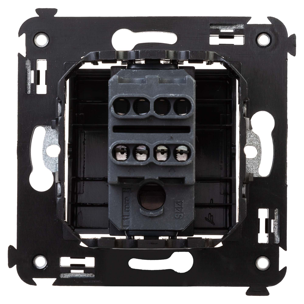 Инвертор одноклавишный в стену, "Avanti", "Черный матовый"