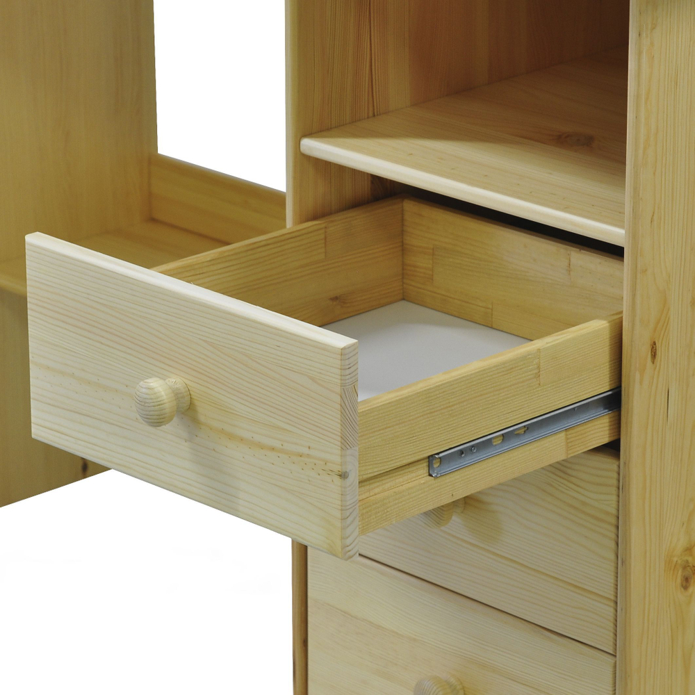 Стол письменный, компьютерный Корнер из сосны, лакированный