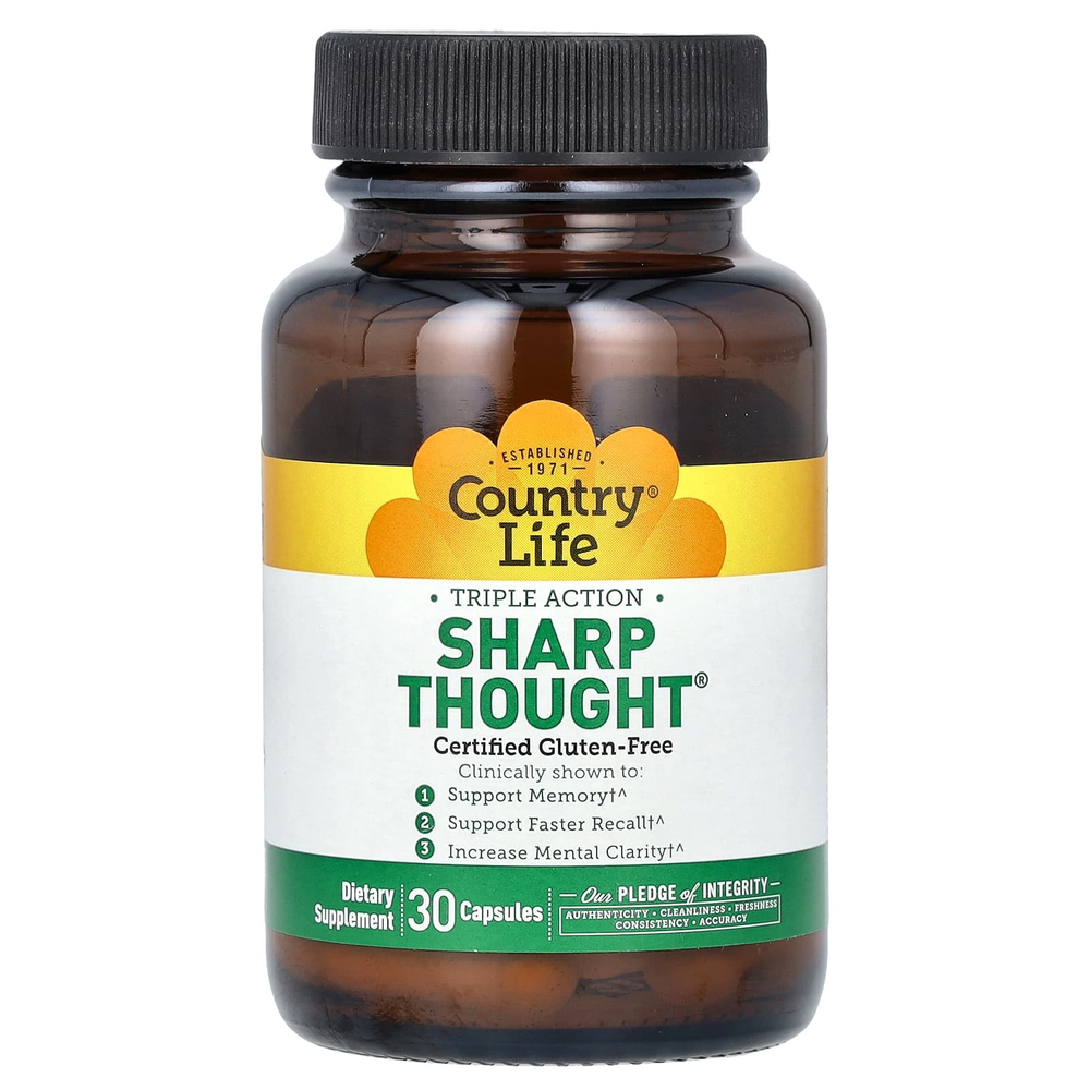 Country Life, Sharp Thought, тройное действие, 30 капсул