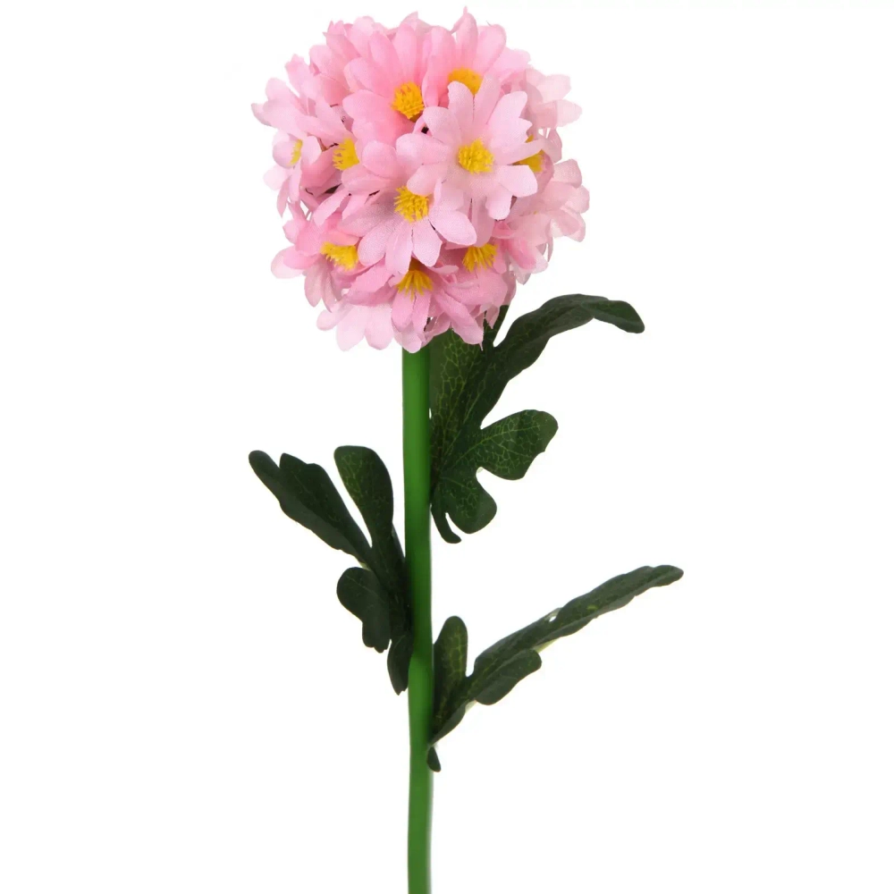 Светильник на солн.батарее (фигура на спице с подсветкой) «Гортензия» 73 см, Розовый (свечение тепл.белый)