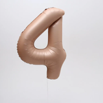 К Шар 40 Цифра 4 цвет «Карамель» (БГ-60)