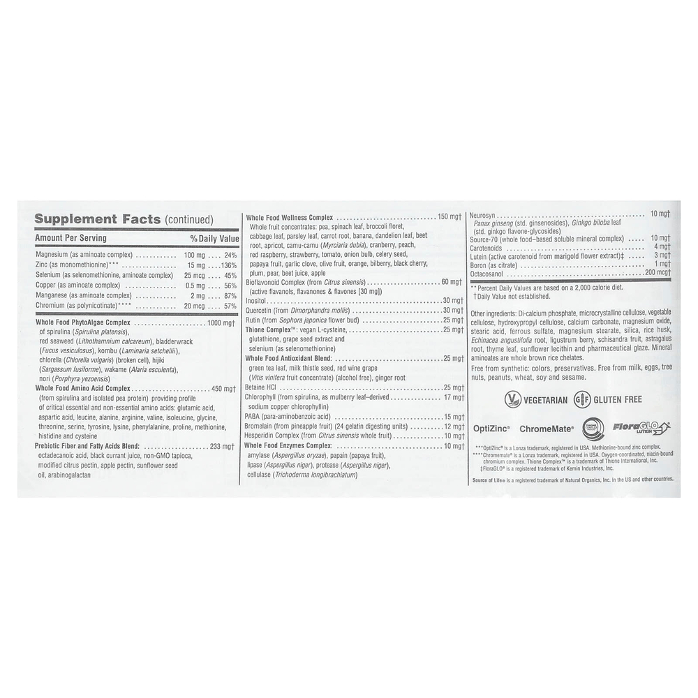 NaturesPlus, Source of Life, Ultra Mini-Tablets, Whole Life Energy Enhancer, 180 таблеток