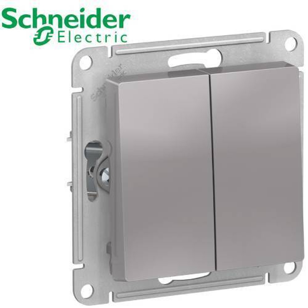 Выключатель 2-кл (алюминий) AtlasDesign Schneider ATN000351