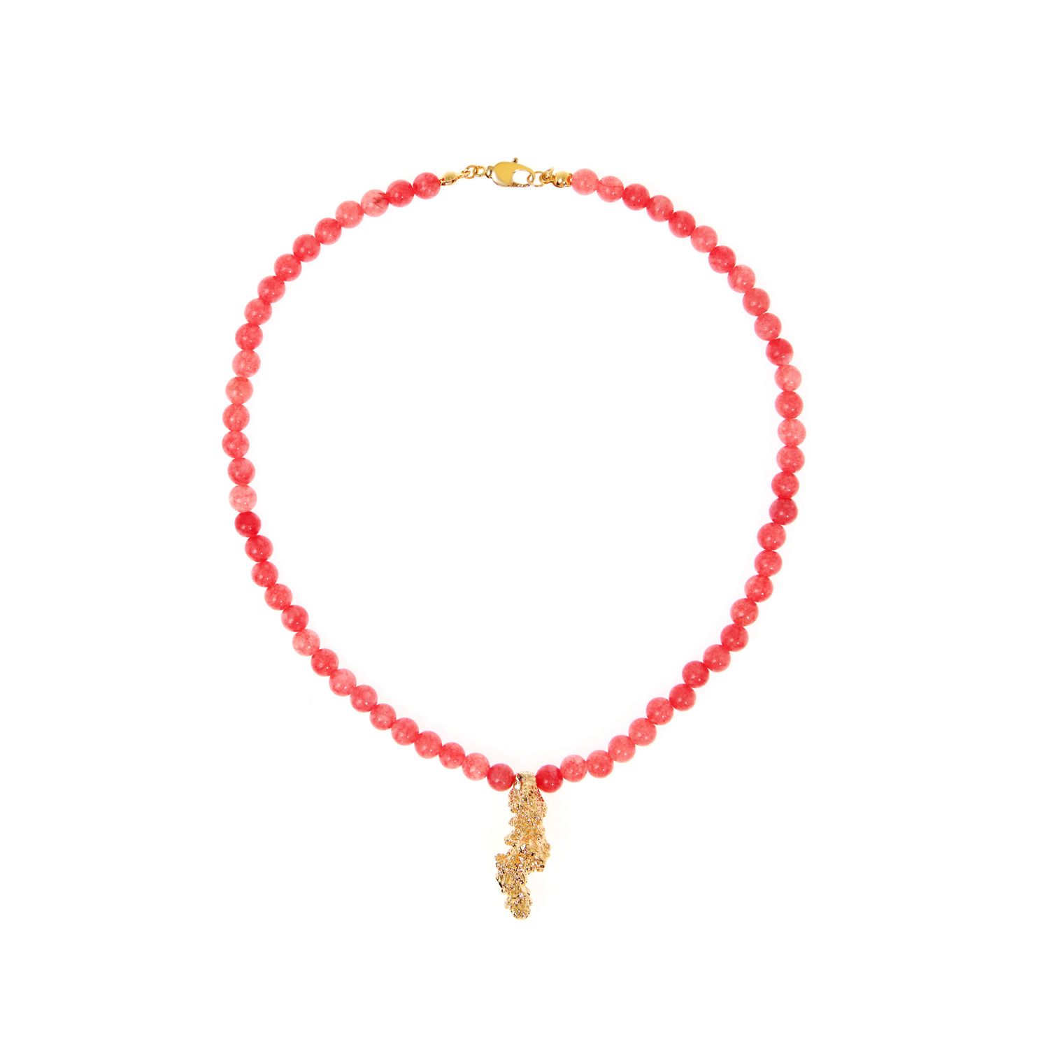 Колье Gold Coral Necklace - Pink