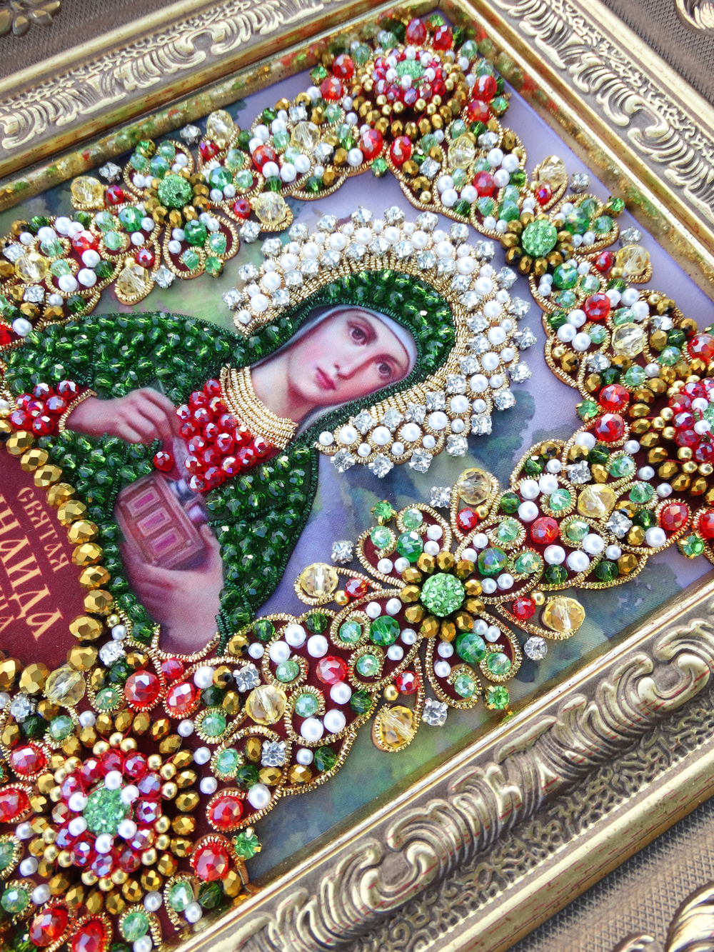 Ии-72 Набор для вышивания хрустальными камнями Святая Зинаида