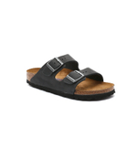 Шлепанцы кожаные arizona bs Birkenstock - графитовый(752483)