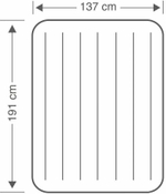 Мaтрас нaдувной Intex 64142 Pillow Rest 137х191х42 см / Крoвать нaдувная Интeкс полуторная велюровая со встроенным электронасосом 220V и подголовником