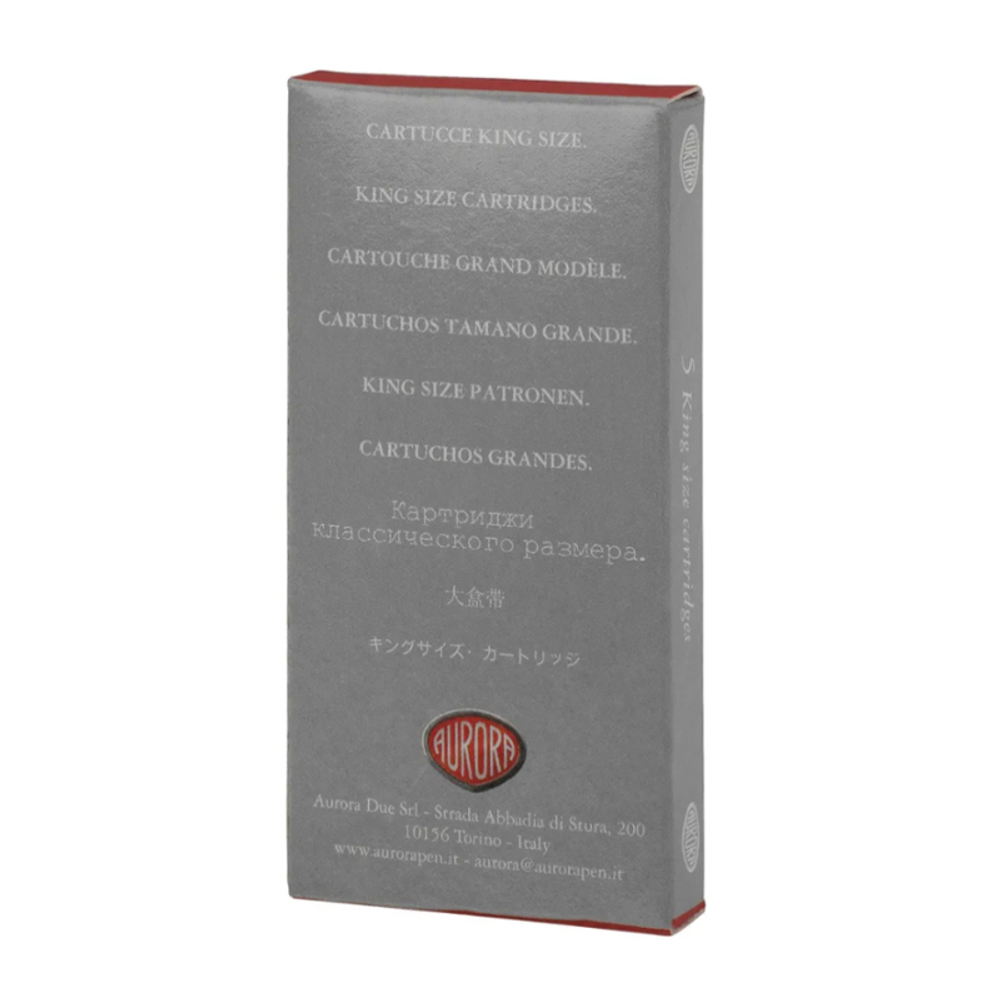 Картридж с чернилами для перьевой ручки Aurora red, упаковка из 5 шт.