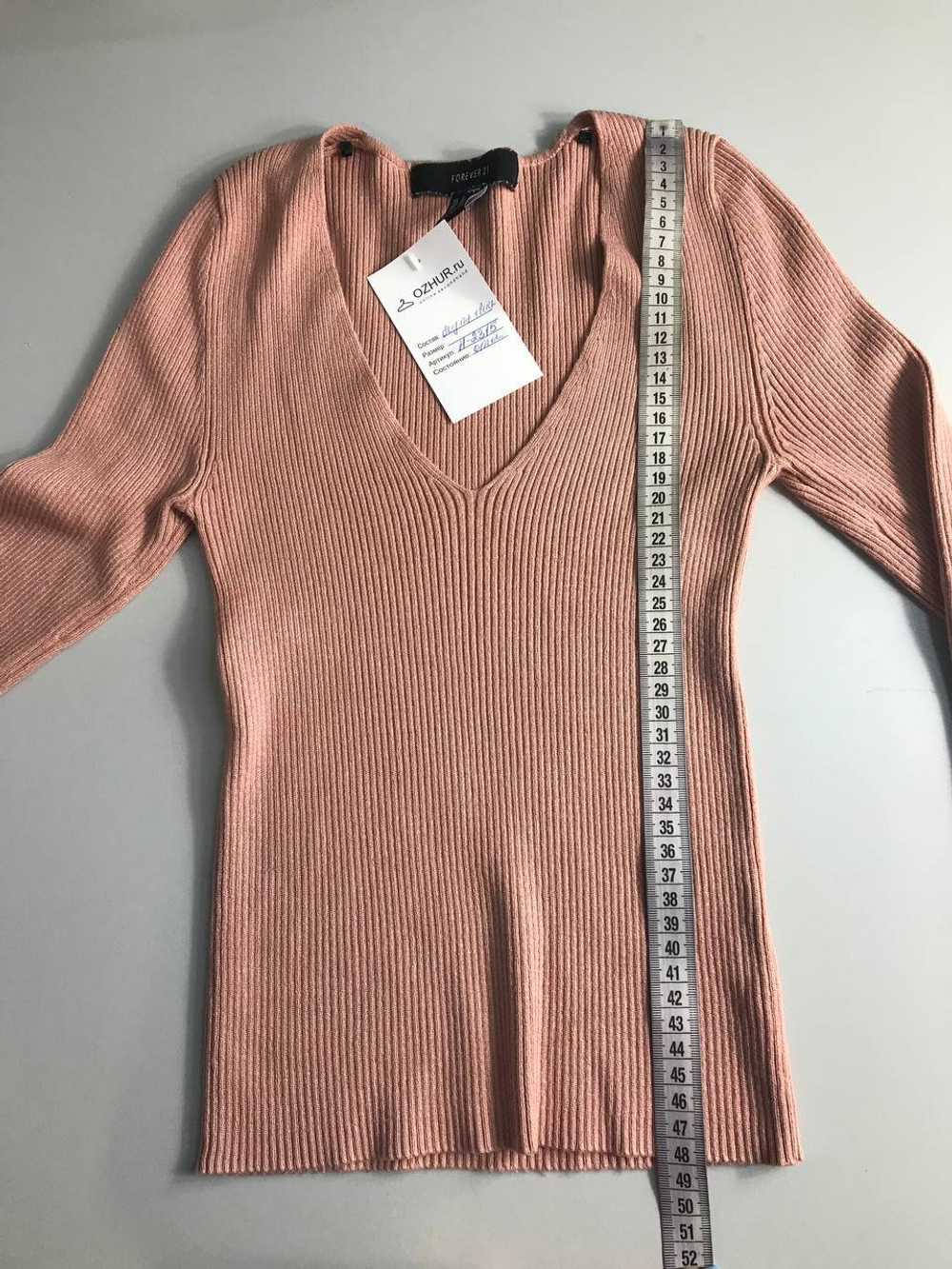 Джемпер Forever 21 в рубчик, маркировка S, визуально на 44 размер