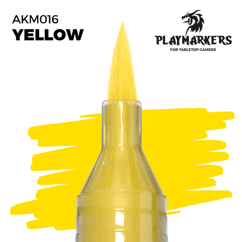 Акриловый маркер с кистью AK Playmarkers Yellow