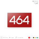 Номер на дверь 464, табличка на дверь для офиса, квартиры, кабинета, аудитории, склада, красная 120х70 мм, Айдентика Технолоджи