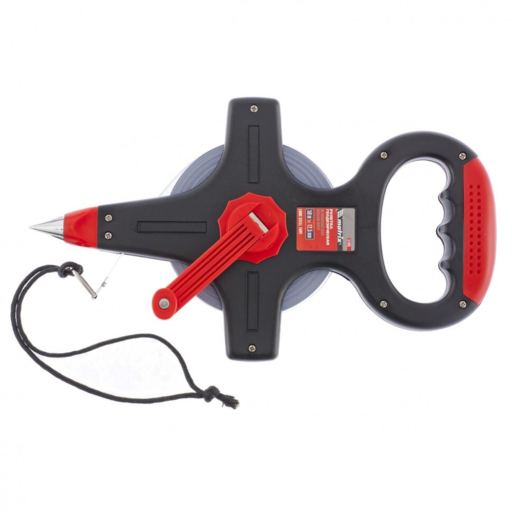 Рулетка MATRIX MASTER геодезическая, 50 м х 12,5 мм, металлическая лента, закрытый корпус (31226)