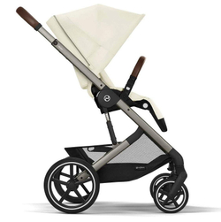 Коляска Cybex Balios S Lux TPE complete Aton S2 Lava Grey 3 в 1 Seashell Beige с дождевиками