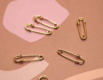 Подвеска булавка 20 мм позолота