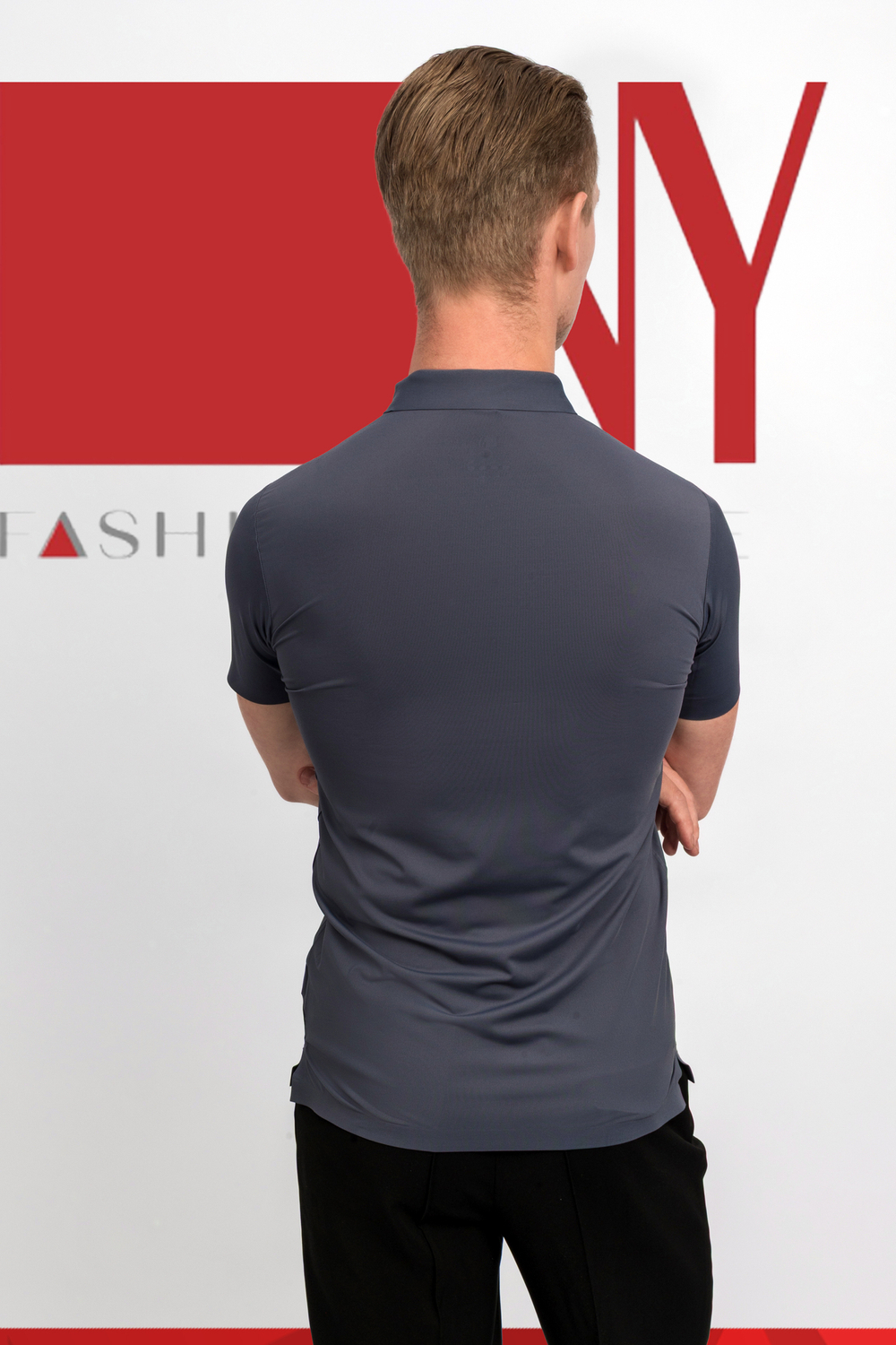 Поло Slim-Fit titanium