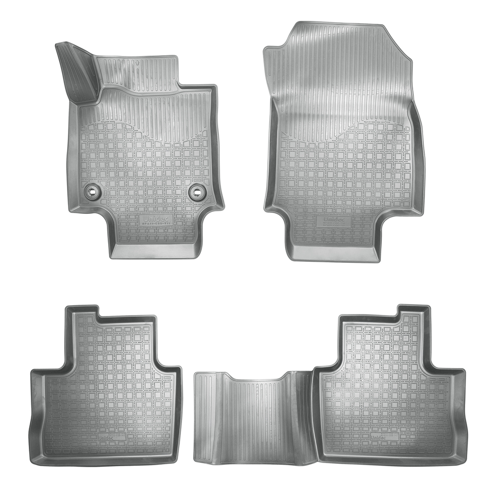 Ковры в салон Norplast/Unidec для Toyota RAV4 (2019-)Полиуретан,Серый,МКПП арт.NPA11-C88-711-G