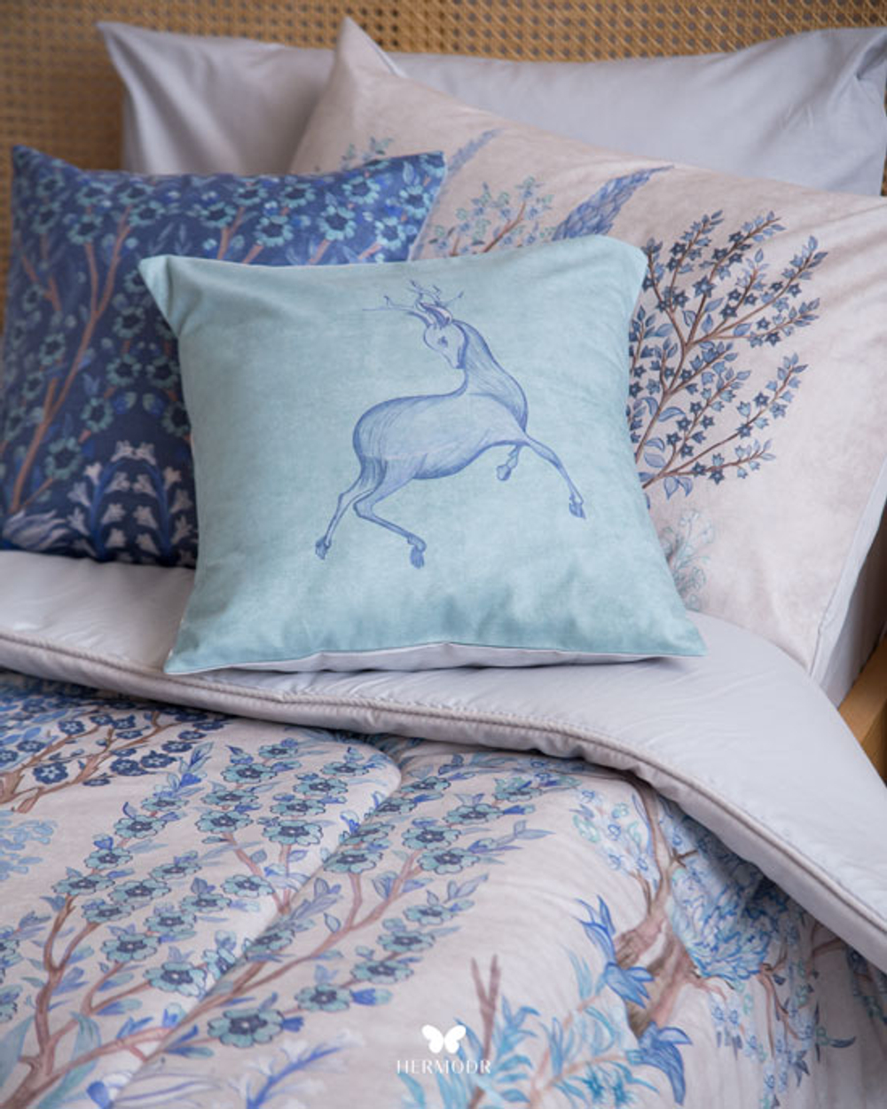 Комплект постельного белья двуспальный Jeyran Hermodr 8 предметов 130220269 Иран