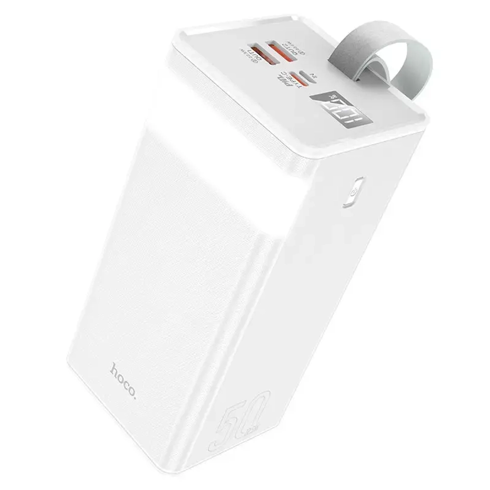 Внешний аккумулятор Hoco J86A Powermaster 50000mAh 22.5W LED дисплей 2*USB/Type-C (белый)