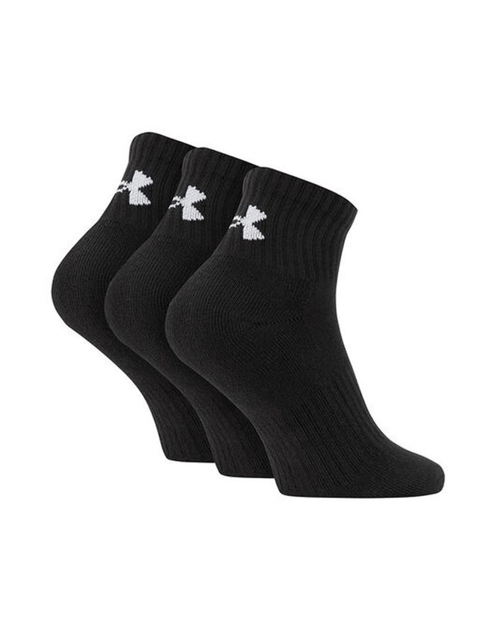 Теннисные носки Under Armour Core Quarter 3P - black
