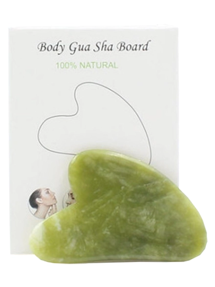 GUASHA - СКРЕБОК НЕФРИТОВЫЙ (4х7см) BODY GUA SHA BOARD, 1 ШТ.