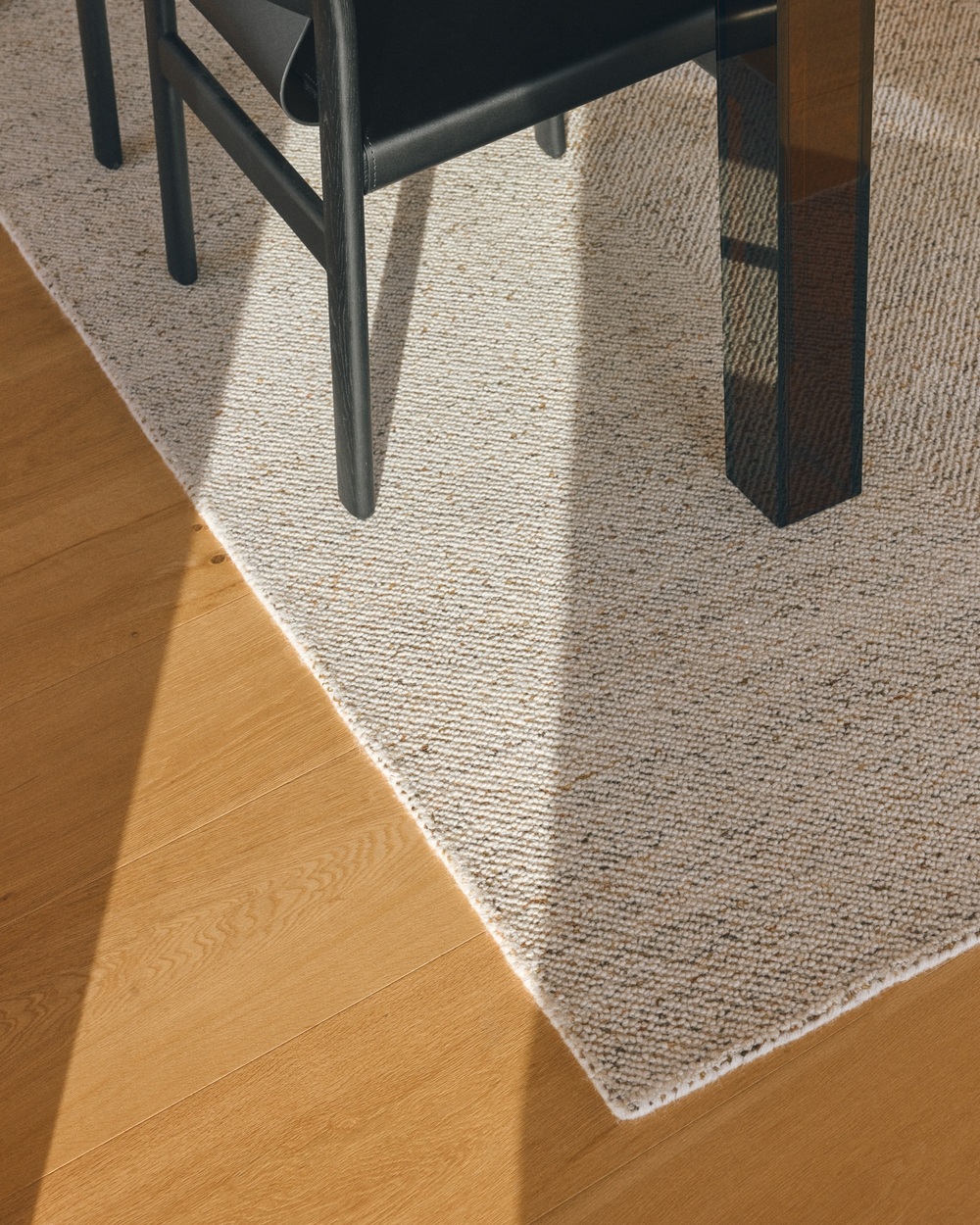 Ковер Lenuo из шерсти жаккардовый цвет экрю, 200 x 300 см