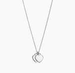 Подвеска из серебра 925 , 2 сердца, Tiffany, Тиффани, бирюзовое💠В наличии
