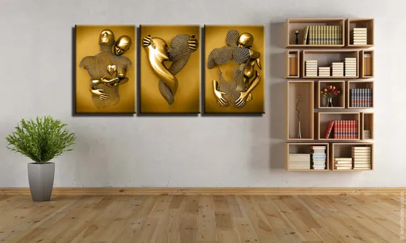 Модульная картина "Металлическая любовь"