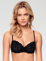 Бюстгальтер-балконет с формованными чашками без пуш-ап (Размер: 4B) (Цвет: черный)