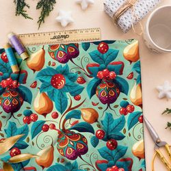 Ткань футер 2-х нитка груши в русском стиле