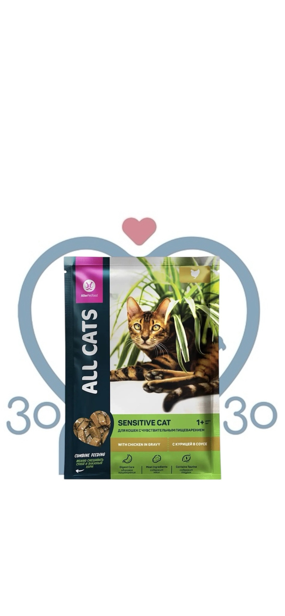 Корм для кошек «All Cats» с чувствительным пищеварением Sensitive, 85 г
