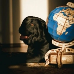 Сборная деревянная модель Глобус с потайной шкатулкой (синий) (EWA)