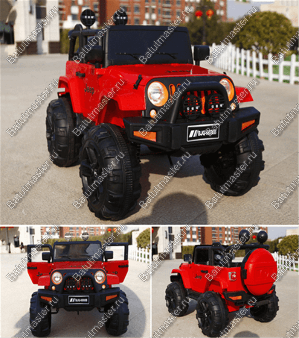 Детский электромобиль "Wrangler 218" красный, стандартная комплектация