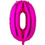 Фольгированные цифры в цвете фуксия 66 см / 102 см
