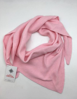 Оренбургский платок-косынка К401-15 розовый