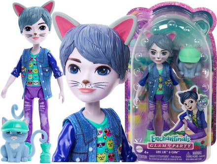 Кукла Enchantimals Mattel - COLE CAT кукла мальчик кот + питомец HNT59