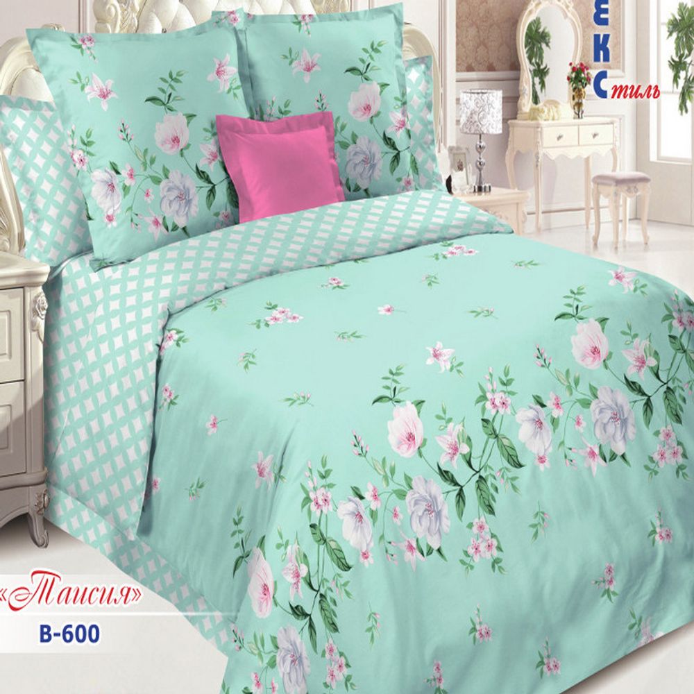 Комплект постельного белья "РУ. ТАИСИЯ" дизайн: В-600, поплин, 100% хлопок, Россия.