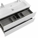 Тумба с раковиной Cezares DUET-N 120 DUET-N-1200-2C-SO-BO+CZR-8073-120-1-2 Bianco Opaco