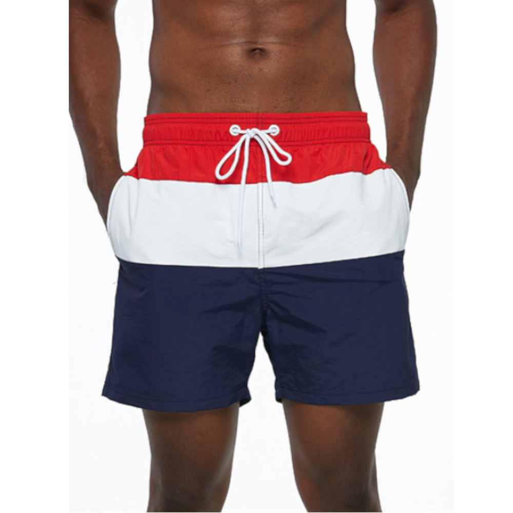 Мужские шорты трехцветные Romeo Rossi RR9506-1