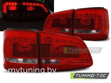 Задние фонари red white led для VW Touran II