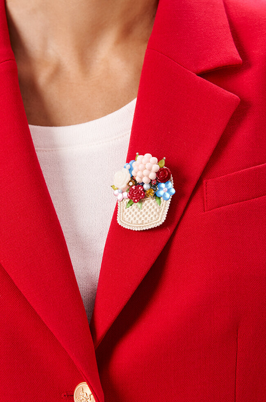 8418 Брошь (кремовый)