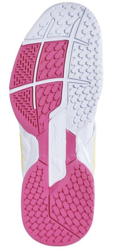 Женские Кроссовки теннисные Babolat Propulse Fury All Court Women - white/sulphur spring