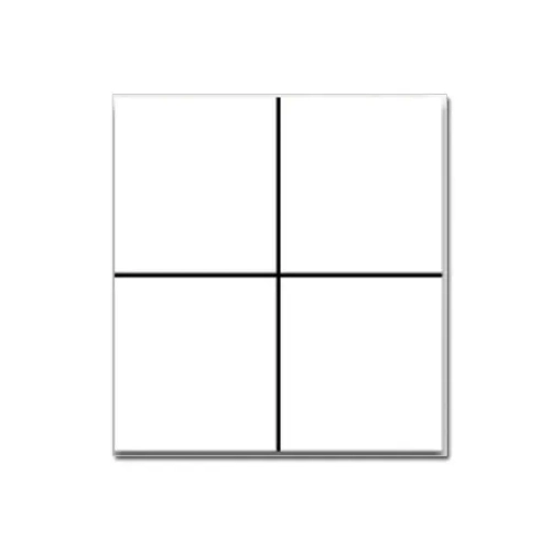 Самоклеящаяся плитка ПВХ Плитка белая (крупная) 300х300 мм