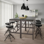Письменный стол - IKEA IDÅSEN, 140х70 см, темно-серый/черный, ИДОСЕН ИКЕА