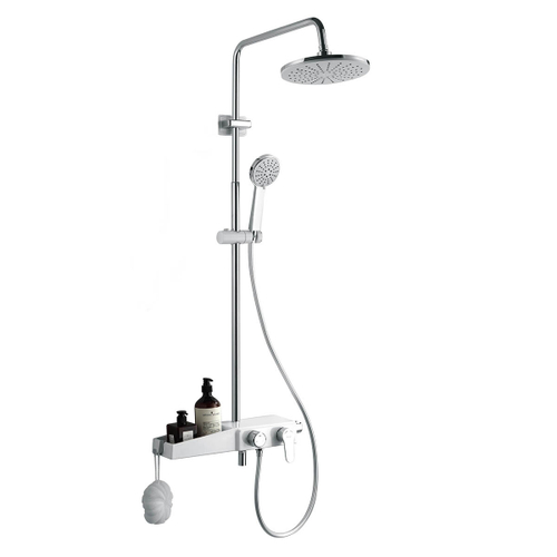 Душевая стойка Azario AZ-801 белый / хром