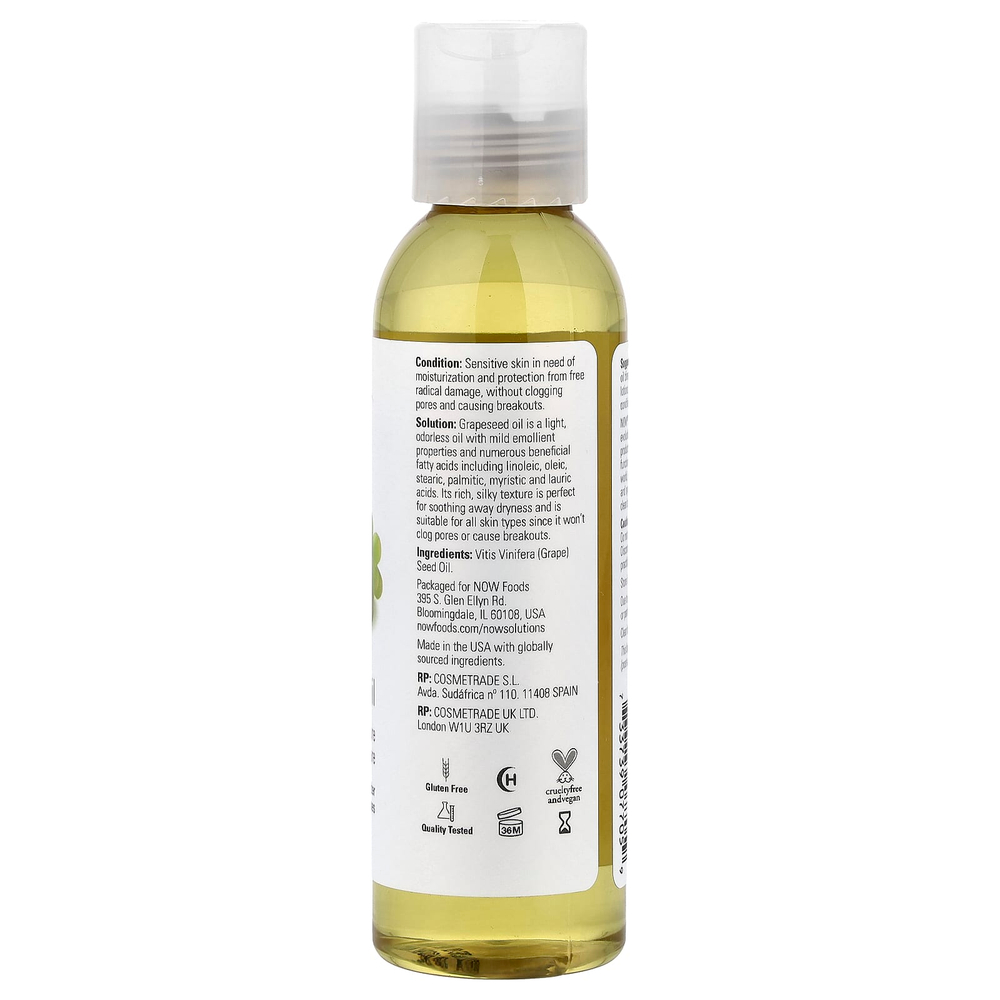 NOW Foods, Solutions, Grapeseed Oil, 4oz