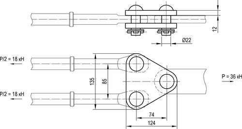 Узлы анкеровки. Коромысло.