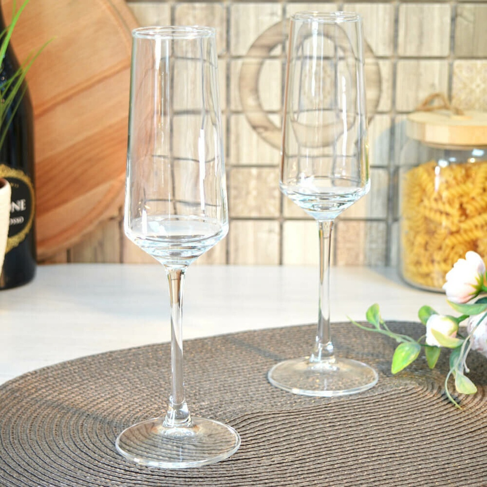 Набор бокалов для шампанского 2шт 230мл "Элегия" Jewel