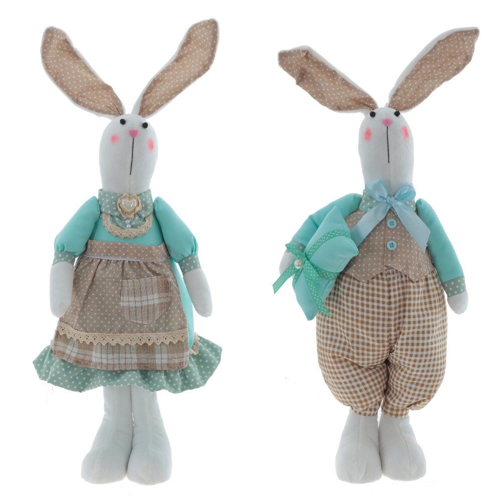 GAEM Игрушка набивная "Заяц/Зайка", L17 W12 H49/46 см, 2в.